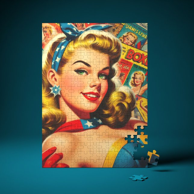 Puzzle Collage Pin-Up de Pulp Kitsch Rétro (Créateur téléchargé)