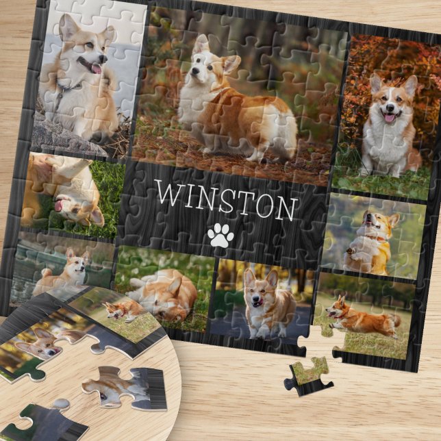 Puzzle Collage rustique moderne de photos de chien (Créateur téléchargé)