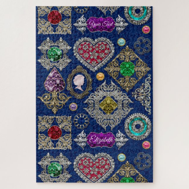 Puzzle Collage victorien magnifique de pierre gemme de (Vertical)