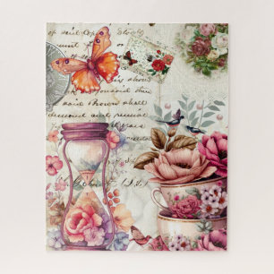Puzzle Collage vintage aquarelle