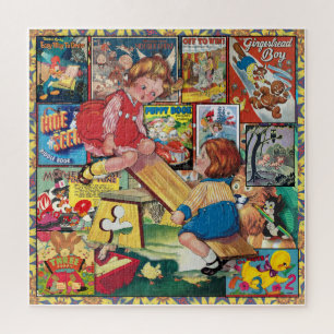 Puzzle COLLAGE vintage D'ILLUSTRATIONS POUR ENFANTS