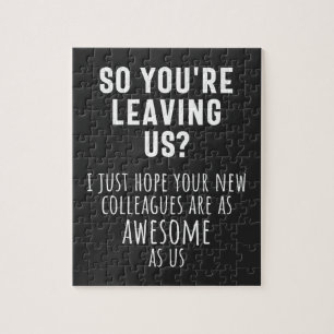 Puzzle colleague farewell, retirement, coworker, goodbye,