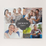 Puzzle Collecte de photos de famille multiple Boutique de<br><div class="desc">Célébrez les moments de famille d'une manière créative et significative avec ce puzzle de collage photo de famille personnalisé. Avec de multiples placements photo, ce design vous permet de présenter vos clichés les plus précieux, que ce soit des réunions de famille, des vacances, des vacances, des rires de tous les...</div>