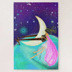Puzzle Collection de dessins de lune et de filles Imagina