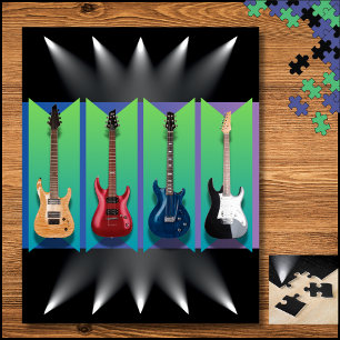 Puzzle Collection de guitares électriques sur la scène so
