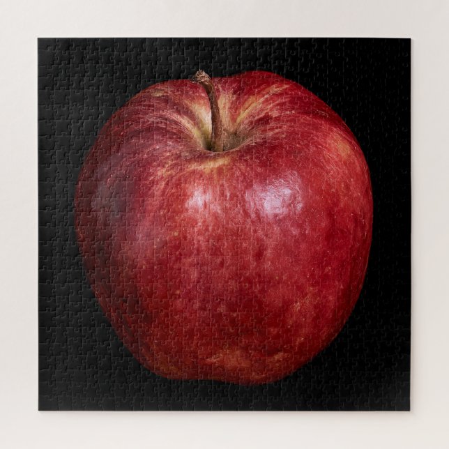 Puzzle Collection Élégante de Pommes sur Fond Noir (Vertical)
