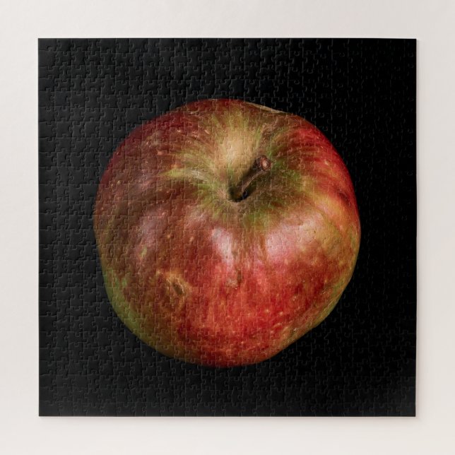 Puzzle Collection Élégante de Pommes sur Fond Noir (Vertical)
