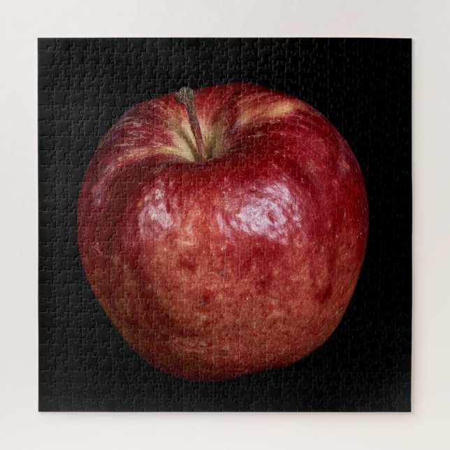 Puzzle Collection Élégante de Pommes sur Fond Noir (Vertical)