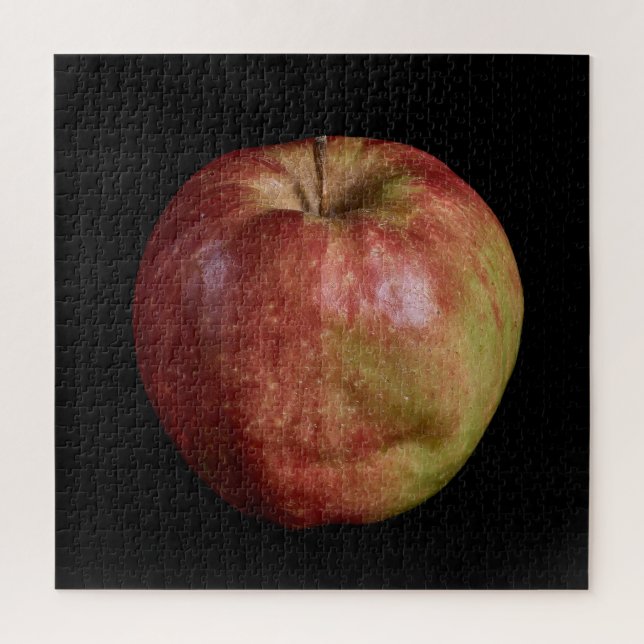 Puzzle Collection Élégante de Pommes sur Fond Noir (Vertical)