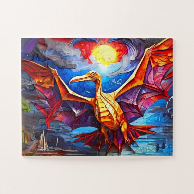 Puzzle Collection Enfants Dinosaures imaginaire mosaïque (Horizontal)