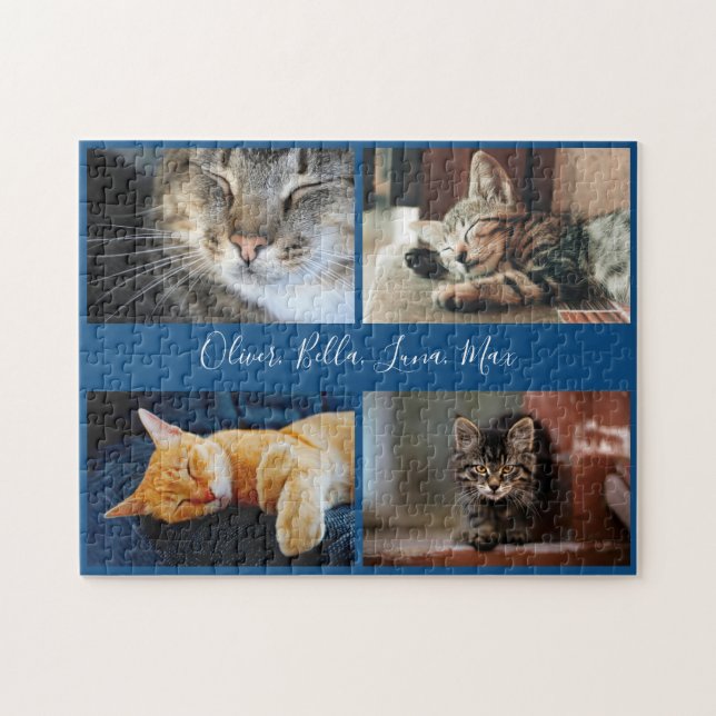 Puzzle Collection photo moderne Nom de script personnalis (Horizontal)