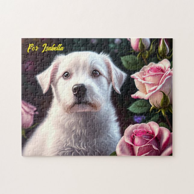 Puzzle Collection rose Et Petits Chiens (Horizontal)