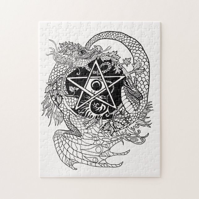 Puzzle Collez votre propre dragon Pentacle (Vertical)