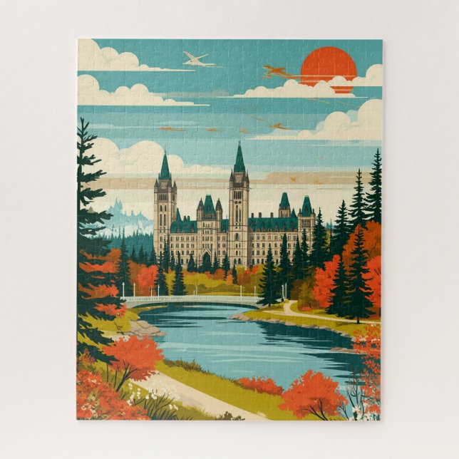 Puzzle Colline du Parlement et canal Rideau d'Ottawa (Vertical)