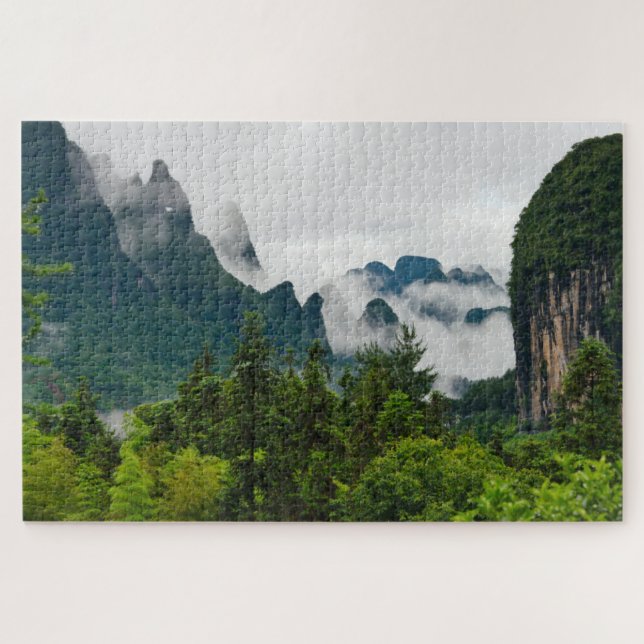Puzzle Collines de calcaire | Yangshuo, Guangxi, Chine (Horizontal)