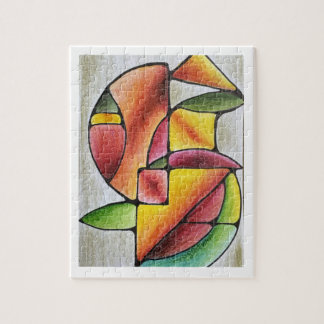 Puzzle coloré abstrait
