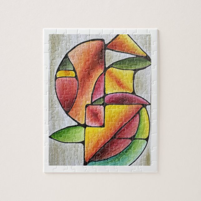 Puzzle coloré abstrait (Vertical)