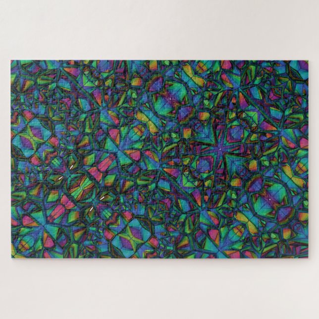 Puzzle Coloré Abstrait en mosaïque verre - difficile (Horizontal)