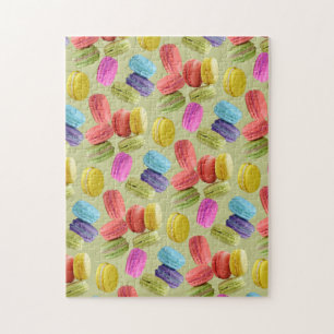 Puzzle Coloré arc-en-ciel Macaron Cookies Motif Jigsaw