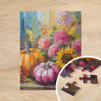 Coloré Automne Floral et Citrouille