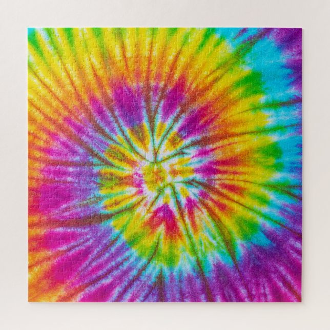 Puzzle Coloré Cravate-Dye -Dye Abstrait. (Vertical)