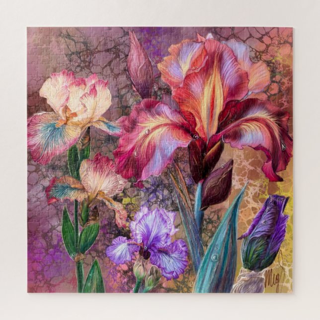 Puzzle coloré d'iris en pièces (Vertical)