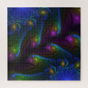 Puzzle Coloré Lumineux Abstrait moderne Trippy Fractal