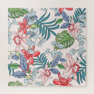 Puzzle Coloré Tropical Jungle sans fil Imprimer