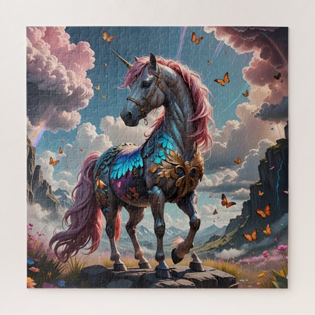 Puzzle coloré Unicorn (Vertical)