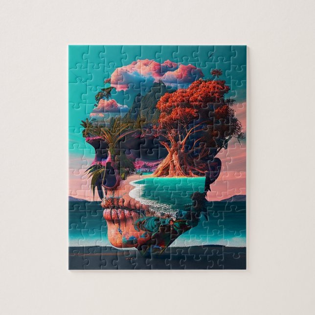 Puzzle Colored skull (Vertical)