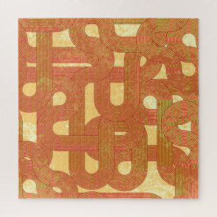 Puzzle Colorée Géométrique Vintage Abstrait.
