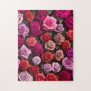 Puzzle Colorés De Jolies Roses Couleurs Assorties