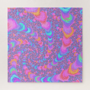 Puzzle Colorful Fluorescent Trippy Fractal Spiral