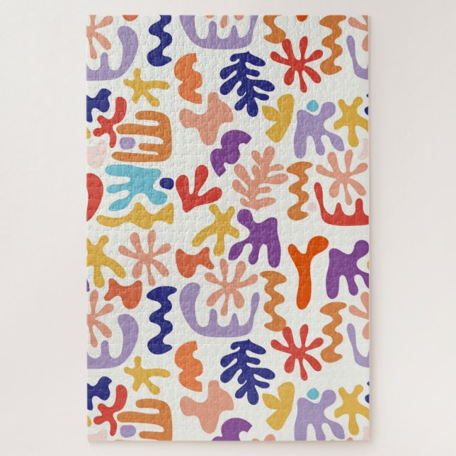 Puzzle Colorful Matisse Motif Formes botaniques Abstraite (Vertical)