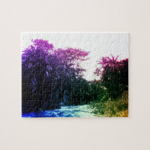 Puzzle Colorful River Gallery Forêt Vintage Tropical