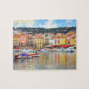 Puzzle Colorful Seaside Buildings Boats Marseille France