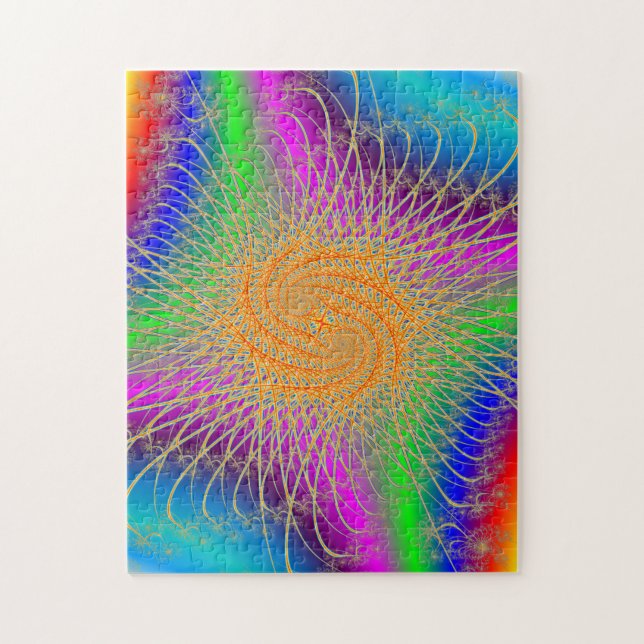 Puzzle Colorful Spiral Pattern (Vertical)