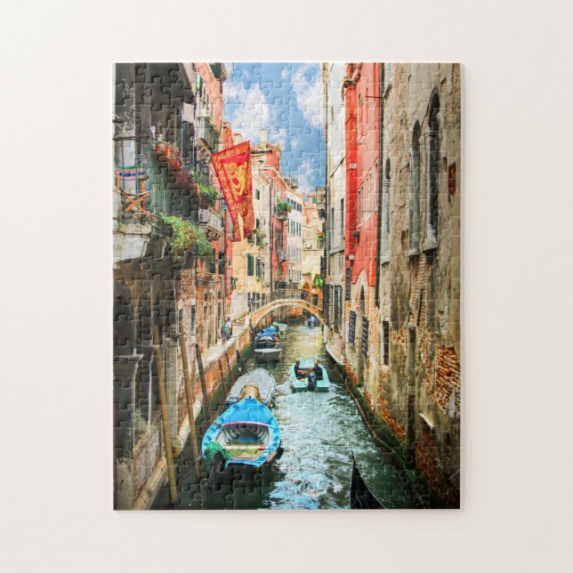 Puzzle Colorful Venice Canals Italie Voyage Photographie (Vertical)