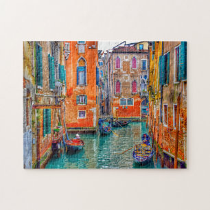 Puzzle Colorful Venice Italy Travel Photo