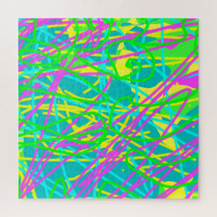 Puzzle Colorie Mes Rêves Motif Gribouillage Expressif Art