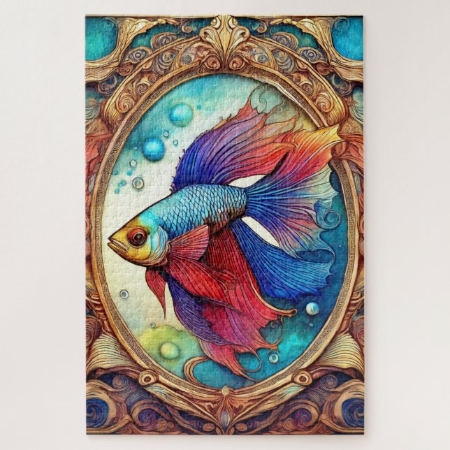 Puzzle Combattant en aquarelle (Vertical)