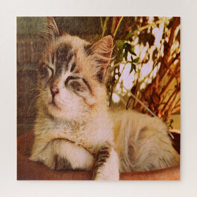 Puzzle Comfy Sleepy Kitty (Vertical)