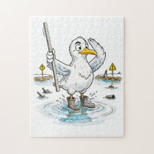 Puzzle Comic Bird Jauge de crue Devoir