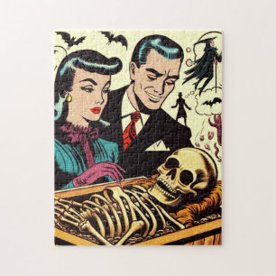 Puzzle Comics Retro Goth Couple