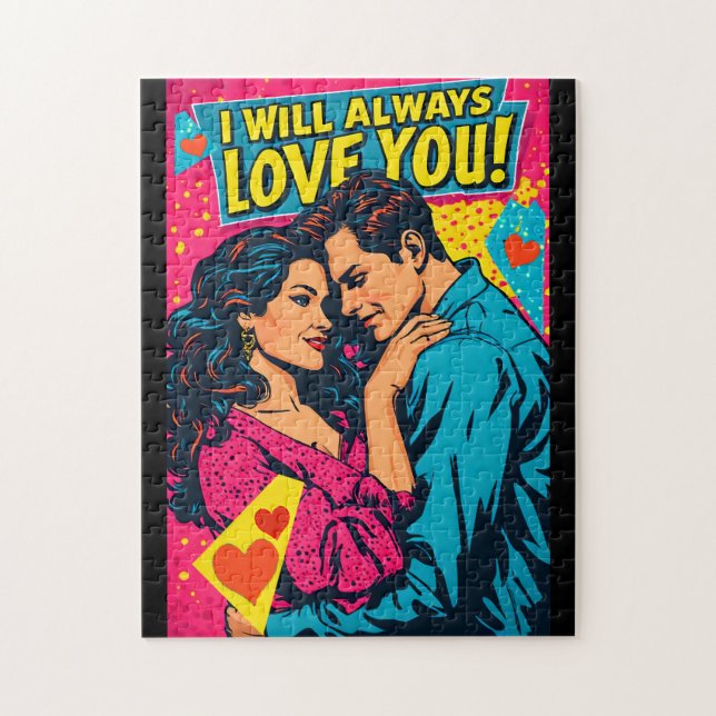 Puzzle Comics Romantiques Rétro Pop Art Couleur Romantiqu (Vertical)