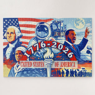 Puzzle Commemorative 1776-2026 États-Unis Semiquincentenn