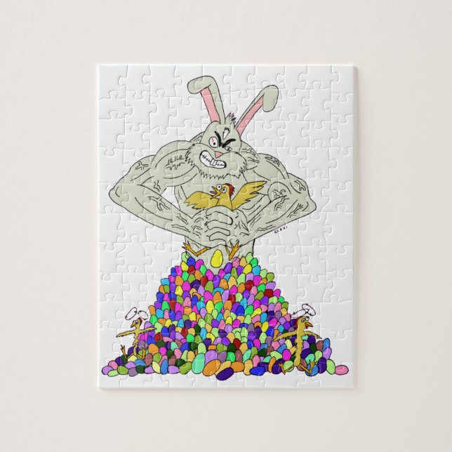 Puzzle Comment le lapin de Pâques obtient ses œufs (Vertical)