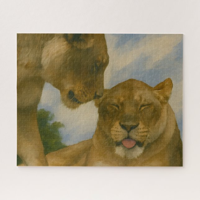 Puzzle Compagnie de Lioness en Golden Light (Horizontal)
