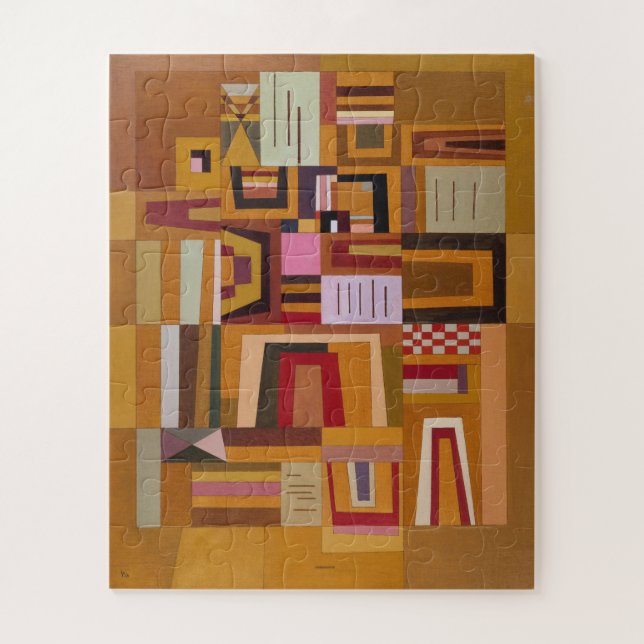 Puzzle Compensation, Art géométrique inspiré de Kandinsky (Vertical)