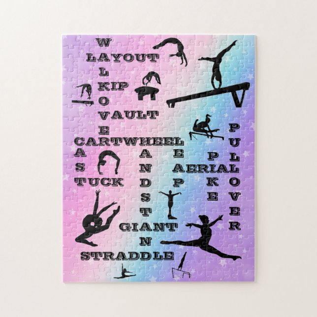 Puzzle Compétences en gymnastique féminine Pastel Stars M (Vertical)